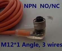 Free shipping, M12* 1,  3  wires NPN, NO/NC   straight plug sensor connector female linker coupler with led light 2024 - buy cheap