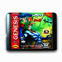 Earth Worm Jim for 16 bit Sega MD Game Card for Mega Drive for Genesis Video Game Console PAL USA JAP 2024 - buy cheap