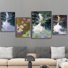 Quadros de impressão para decoração caseira, arte de parede, poster, pinturas, franceses, claude monet, líquidos aquáticos 2024 - compre barato