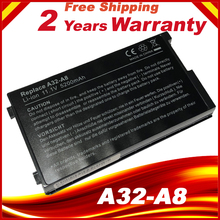 HSW batería de portátil para ASUS A8 A8000 F8 Z99 N80 N81 X80 X81 serie A32-A8 6 células envío gratuito 2024 - compra barato