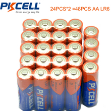 LR6 48 PCS PKCELL AA Bateria Alcalina AA 1.5 V Baterias E91 AM3 MN1500 2A Primária Seca Da Bateria Baterias Bateria baterias 2024 - compre barato