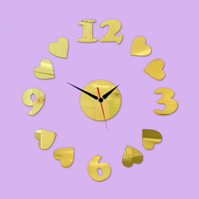 2019 vintage reloj de pared reloj de cuarzo de diseño moderno reloj de pared horloge espejo de acrílico pegatina sala de aguja 2024 - compra barato