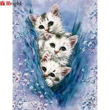 Full Drill Square Diamond 5D DIY Diamond Painting"animal cat"Diamond Embroidery Cross Stitch Rhinestone Mosaic Painting XY1 2024 - buy cheap