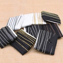 5M*1CM Gold Silver Lace Trim Fabric Sewing Lace Braided Ribbon Lace DIY Clothes Accessories Scrapbooking Craft Wedding Supplies 2024 - buy cheap