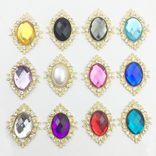 Colorful Water Drop Crystal Rhinestone Flat Base Clasps For Jewelry Making Diy Jewelry Supplies Hand Made Accessories Materials 2024 - buy cheap