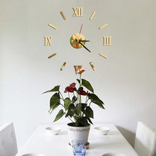 Новые модные 3D Роскошные зеркальные настенные часы «сделай сам», домашний декор, наклейки, художественные настенные часы 2024 - купить недорого