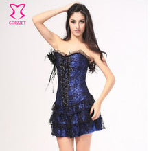 Women Sexy Lolita Lace Satin Corset Tutu Dress Solid Color Floral and Bandage Corsets Dress Waist Slimming Trainer Bustiers 2024 - buy cheap