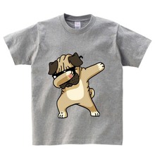 Cotton Boys Summer Tops Tee Dab Panda Dog Children funny T shirt  Dabbing Dance T-shirt For Kids Girls Celebrations Tshirt  NN 2024 - buy cheap