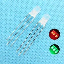 5mm LED Bi-Color Diffused Common Anode Round Light Emitting Diode Dual Red Emerald-Green Foggy Two Plug-in  DIY Kit 100 pcs /lot 2024 - buy cheap