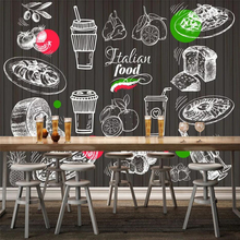 beibehang Custom wallpaper 3d mural summer juice milk tea dessert shop wall decoration painting wall papers home decor wallpaper 2024 - buy cheap