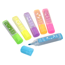 6 pçs kawaii doces cor fragrância highlighter ou marcador caneta presente papelaria crianças escrita desenho ferramenta scribble caneta 2024 - compre barato