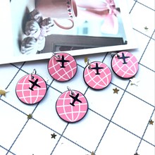 20mm 10pcs Kawaii resin plane card neckalce Charms for DIY decoration neckalce earring key chain Jewelry Making 2024 - buy cheap