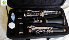 Bb Clarinet Bakelite Body 17 Brass Nickel Plated Keys with Case Tuner Stand Reeds 2024 - buy cheap