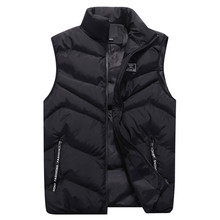 Mens Jacket Sleeveless Vest Winter Fashion Casual Coats Male Cotton-Padded Men's Vest Men Thicken Waistcoats 2024 - buy cheap