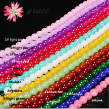 50pc/lot Loose Translucent Colorful Smooth Round Glass Beads 10mm China For Jewelry Making Handcraft Bracelet Necklace Accessory 2024 - buy cheap