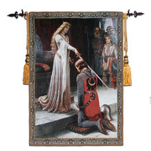 Настенный Гобелен размером 98x140 см, обшивка из бельгийской ткани, подвесные настенные гобелены из хлопка, средневековый марокканский декор, гобелены 2024 - купить недорого