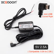 XCGaoon Car DC Converter Module Input 12V 24V Ouput 5V 2.5A With Mini USB Cable ( Curved Right ) 3.1meter Low Voltage Protection 2024 - buy cheap