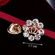 Kawaii Mini Brooches Pins For Women Wedding and party Dresses,Ladies Crown Brooch pins,Rhinestone dangling samll brooch pins 2024 - buy cheap
