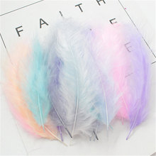 50 PCS 4-6 Inches 10-15CM Turkey Marabou Feathers Fluffy Wedding Dress DIY Jewelry Decoration decorative Accessories Feathers 2024 - купить недорого