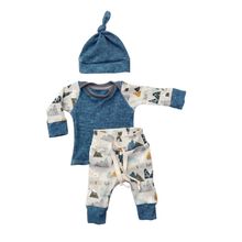 3PCS Baby Boy Clothes Newborn Outfits Spring Boys Blue Cotton Long Sleeve Boy Set Shirt Pants Set Casual Boys Clothing 2024 - buy cheap