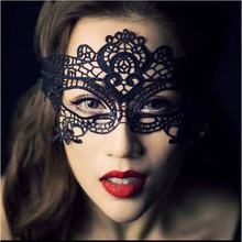 Máscara preta sexy de renda, dia das bruxas, máscara de olho para festa, fotografia 2024 - compre barato