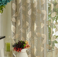 Quality thickening sheer voile lace screens balcony partition yarn finished product  window curtains leaves blind 2024 - buy cheap