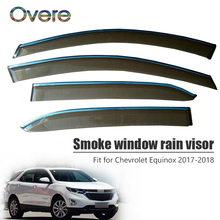 Новинка, 1 комплект, козырек от дождя для окон дыма для Chevrolet Equinox 2017 2018, дефлекторы от солнца из АБС-пластика для стайлинга автомобиля, защитные аксессуары 2024 - купить недорого