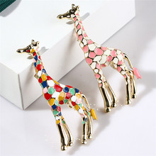 Giraffe Brooches for Women Cute Animal Brooch Pin Fashion Jewelry  Color Gift For Kids Exquisite Broches 2024 - buy cheap