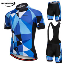 Weimostar Breathable Cycling Clothing Man Short Sleeve Cycling Jersey Set Mountain Bike Clothing Pro Team Bicycle Wear Clothes 2024 - buy cheap