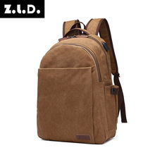 Z. l. d. nova mochila de lona, bolsa de laptop de negócios usb, mochila casual masculina e feminina, mochila de estudante de grande capacidade, bolsa escolar 2024 - compre barato