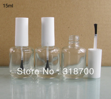 200 unids/lote 15ml botella vacía de esmalte de uñas botella transparente de esmalte de uñas con tapa UV, 15cc botella de vidrio para cuidado de uñas 2024 - compra barato