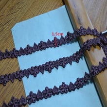 1.5cm15yds/lot dark purple heart-shaped venise Lace Trim with Design for Wedding Bridal Garment Decoration 1752014 2024 - buy cheap