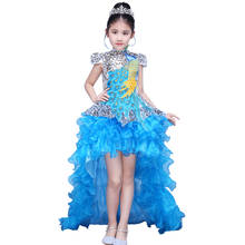 Children Evening Party Sequined Dress Model Girl Costumes Embroidery Tailing  Princess Dress Ball Gown Kids Pageant Dresses E81 2024 - buy cheap