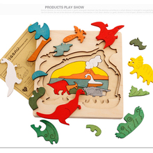 Wooden Jigsaw Puzzle 3D Pieces Baby Kids toy Animals Cartoons Story Educational Toys Multilayer Puzzle children Intelligence 2024 - buy cheap