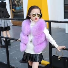 2018 Children's Baby Autumn Winter Vest Waistcoat For Girls Imitation Fur Coat Kids Faux Fur Fabric Clothes Fur Vest Outerwear 2024 - buy cheap
