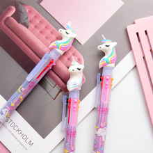 Creative Unicorn Pen 6 Colors Ballpoint Pen For School Cute Ball Pen Kawaii Stationery School Office Supplies 2024 - buy cheap