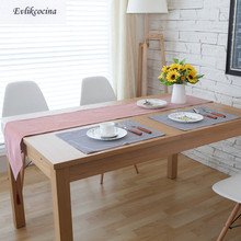 Protetor de mesa para jantar com listras azuis, jogo de almofada para mesa e café, com isolamento individual 2024 - compre barato