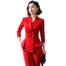 Suit suit women's spring and autumn new England wind irregular professional dress fashion solid color work clothes two-piece 2024 - buy cheap