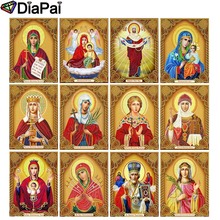 Diafai 100% quadrado completo/broca redonda 5d diy pintura de diamante "figura religiosa" 3d bordado ponto cruz decoração da casa 2024 - compre barato