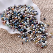 Stenia 4*3mm contas de cristal de cores mistas, laço facetado rondelle, descobertas para joias, acessórios para colar de brincos de quartzo 2024 - compre barato