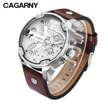 Luxury Brand Cagarny Men's Watches Man Big Dial Casual Quartz Watch For Men Dual Times Sports Miltiary Relogio Masculino Clock 2024 - buy cheap