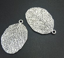 10pcs  Silver Color leaf Charm Bracelet Necklace Jewelry Making Handmade DIY Findings 32x21mm A1852 2024 - buy cheap