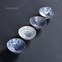 Посуда для напитков WIZAMONY, белая фарфоровая чайная чашка для Пуэра, чайный сервиз, керамическая глазурь, чашка для кунг-фу 2024 - купить недорого
