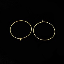 Vara de brincos com fechos e fios para orelha descobertas para joias acessórios de artesanato da moda diy 30mm rodio/ouro 2024 - compre barato