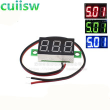 Voltímetro Digital LCD, medidor de voltaje, LED rojo/azul/verde, DC 0,36 a 30V, dos cables, 1 ud., 2,50 2024 - compra barato