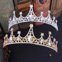 Gold/Silver Color Crown Alloy Rhinestone Crystal Tiaras de Noiva Headpiece Headband Diadem  Jewelry Women Wedding Accessories JL 2024 - buy cheap