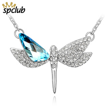 New Crystals From Swarovski Dragonfly Statement Necklace Pendants Vintage Chain Necklace Women Accessories Jewelry Joyas 2024 - buy cheap