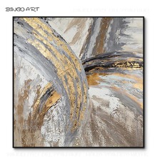 Artist Hand-painted High Quality Modern Abstract Oil Painting on Canvas Fashion Fine Art Abstract with Gold Foil Oil Painting 2024 - buy cheap