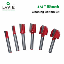 LAVIE 1/4 Shank Wood Cleaning Bottom Bit Straight Router Bit Clean Milling Cutter Woodworking Bits Power Machine MC01110 2024 - buy cheap
