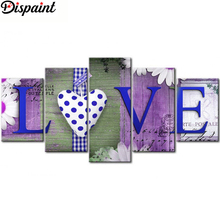 Dispaint 5pcs Full Square/Round Drill 5D DIY Diamond Painting "home sweet home" Multi-picture Combination Embroidery 5D Gift 2024 - buy cheap